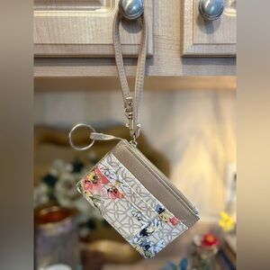 Unbranded made in Cambodia ID, card and cash keychain holder faux leather NWOT